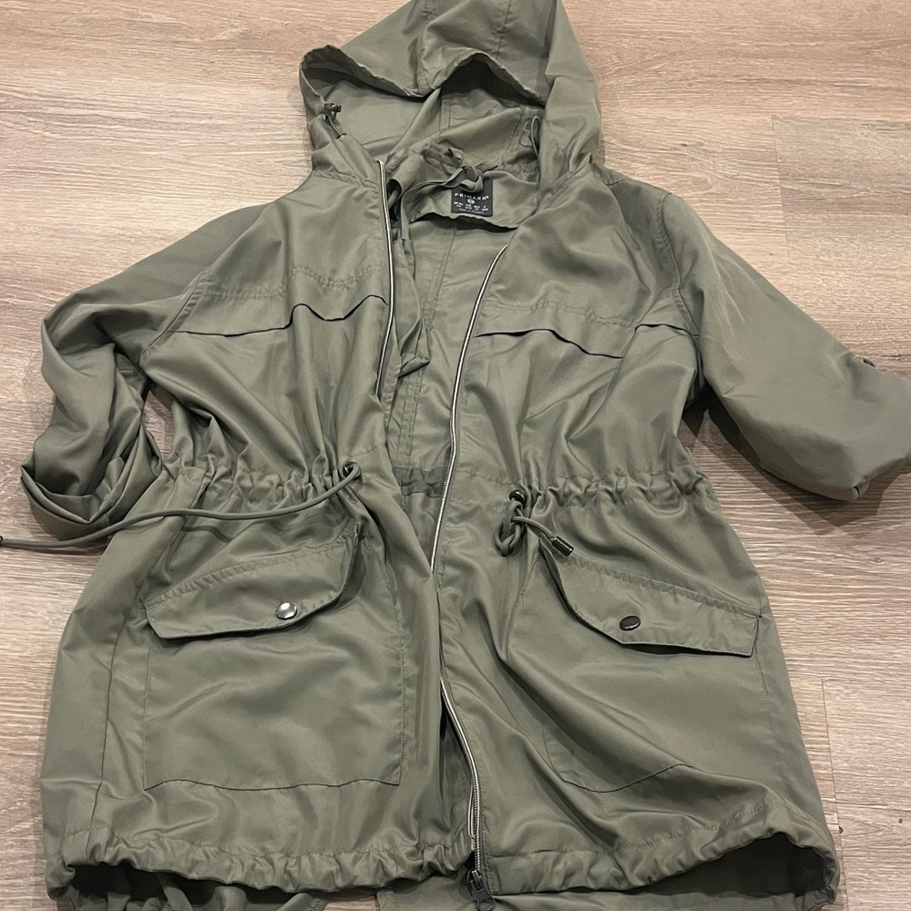 Primark Woman’s Khaki Hooded Raincoat